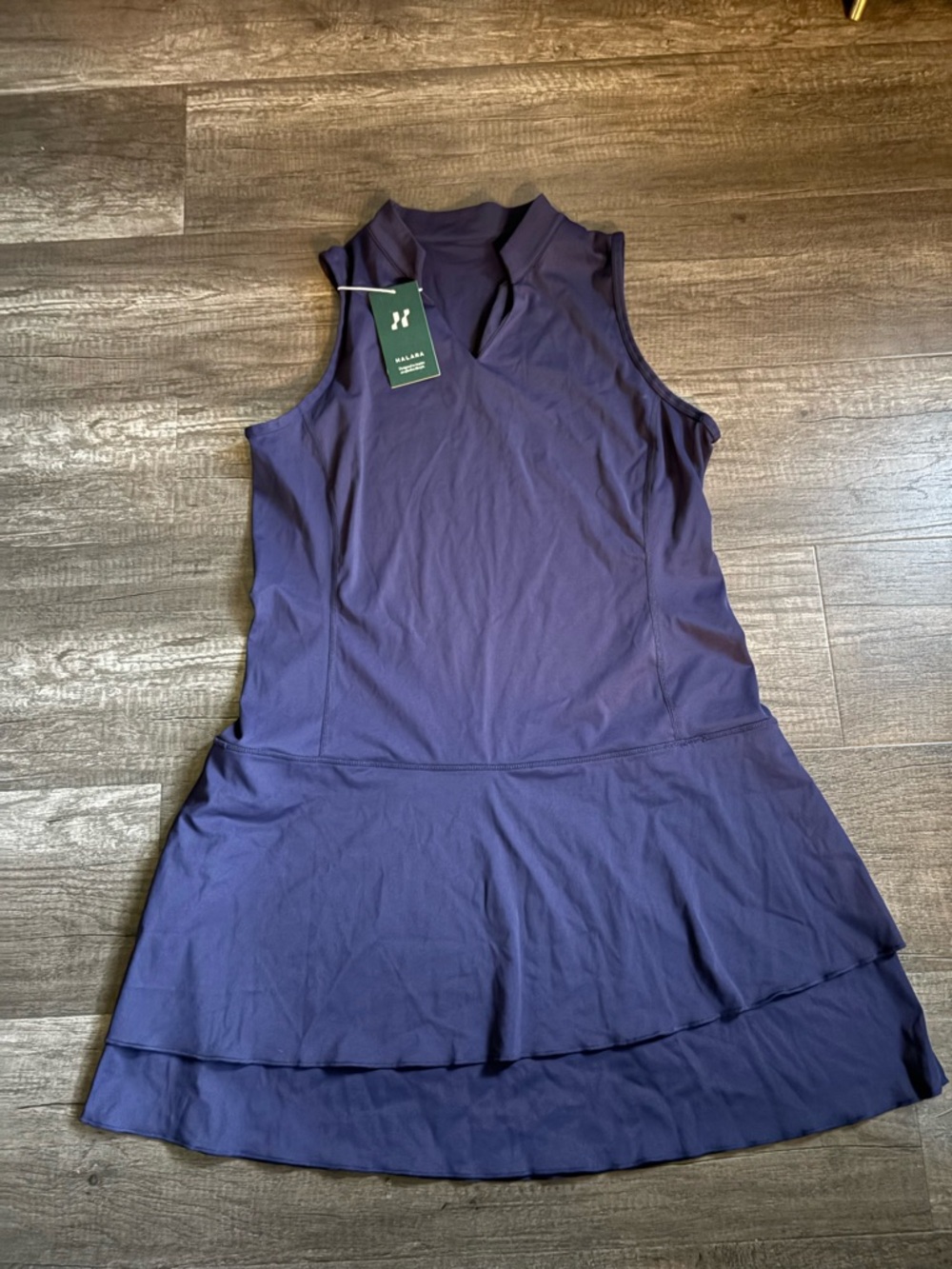 HALARA Sleeveless Layered Tennis Dress - Deep Purple